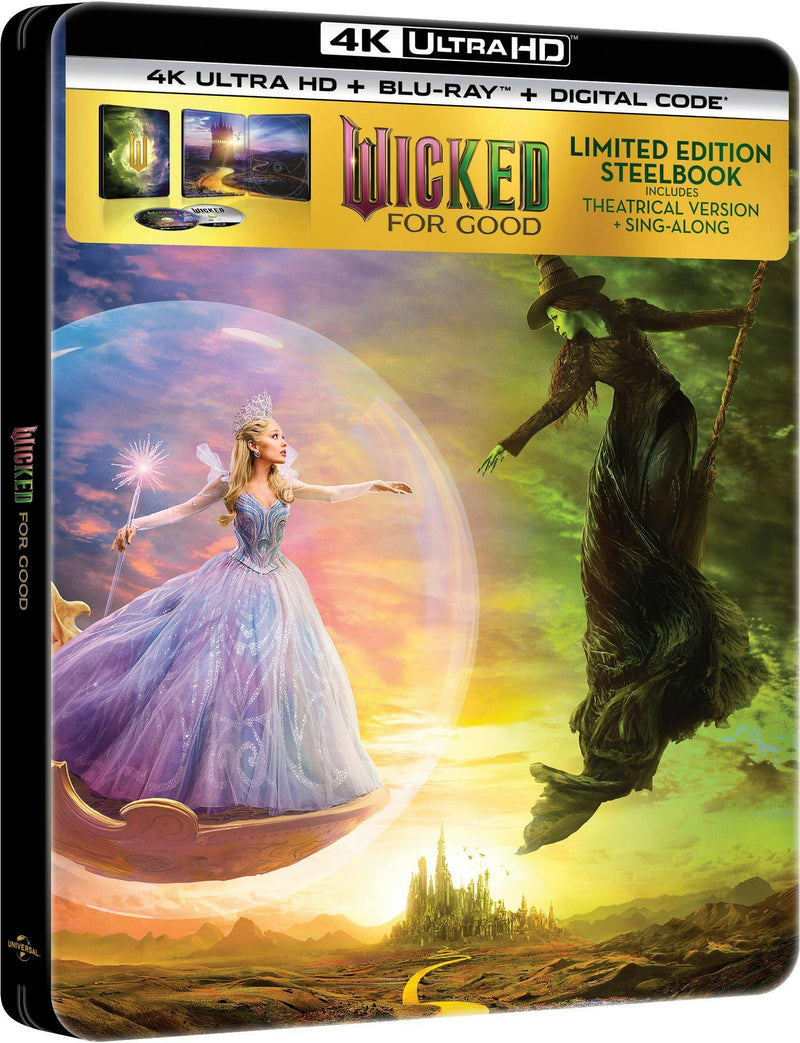 Wicked: For Good (Limited Edition 4K Ultra HD Steelbook + Blu-ray + Digital) [UHD]