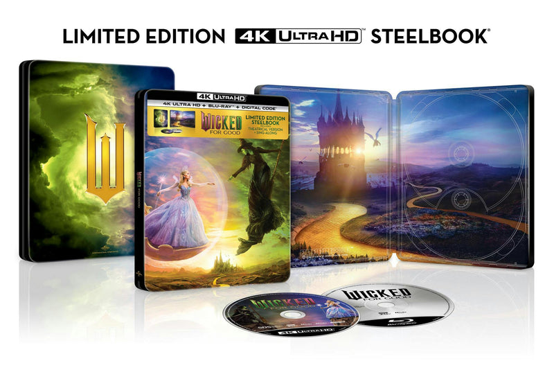 Wicked: For Good (Limited Edition 4K Ultra HD Steelbook + Blu-ray + Digital) [UHD]
