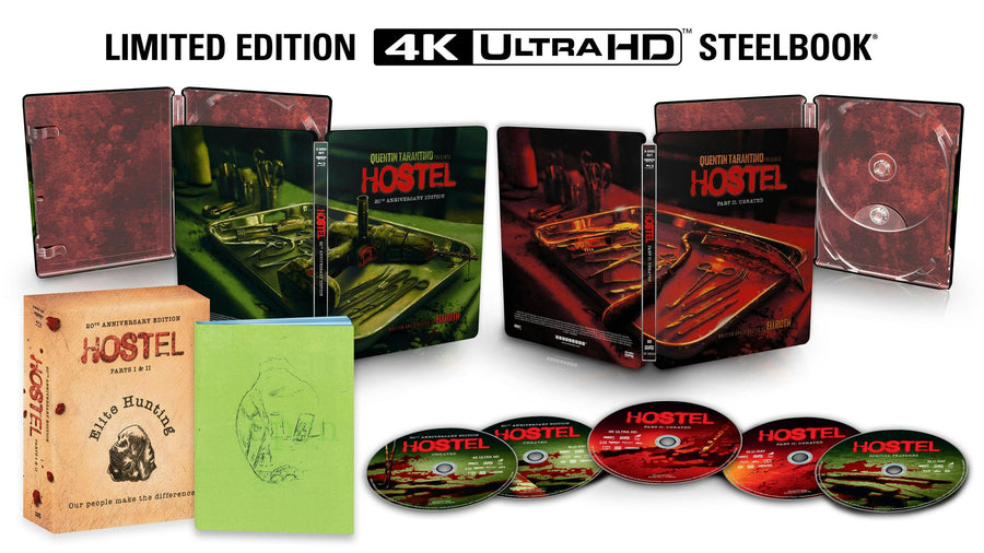 Hostel Parts I & II (20th Anniversary Edition) (Limited Edition 4K Steelbook Collection + Blu-ray) [UHD]