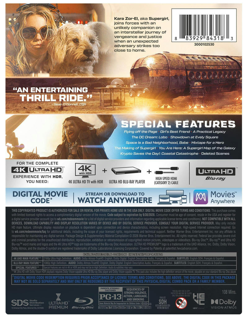 Supergirl (Limited Edition 4K Ultra HD Steelbook + Blu-ray + Digital) [UHD]