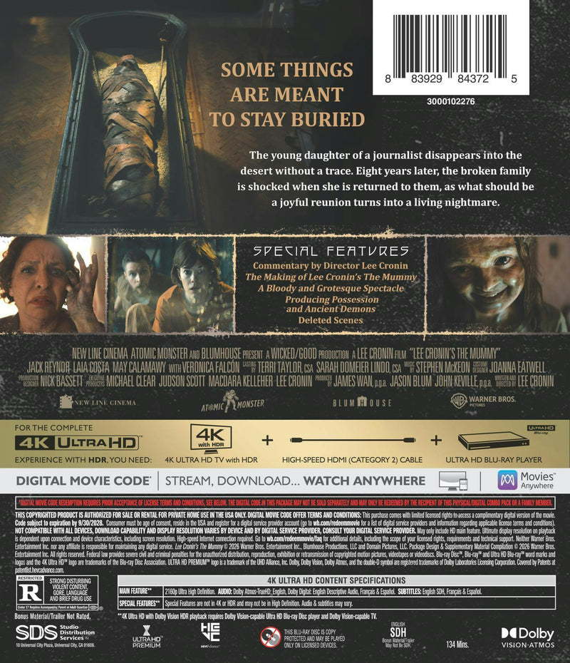 Lee Cronin's The Mummy (4K Ultra HD + Digital) [UHD]