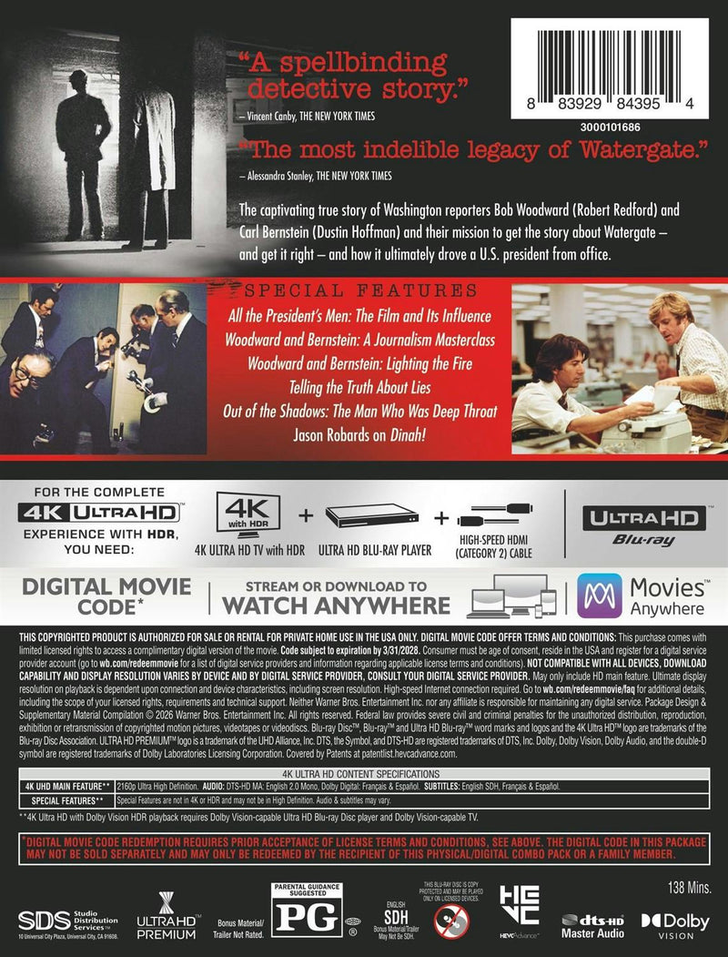 All the Presidents Men (Limited Edition 4K Ultra HD Steelbook + Digital) [UHD]