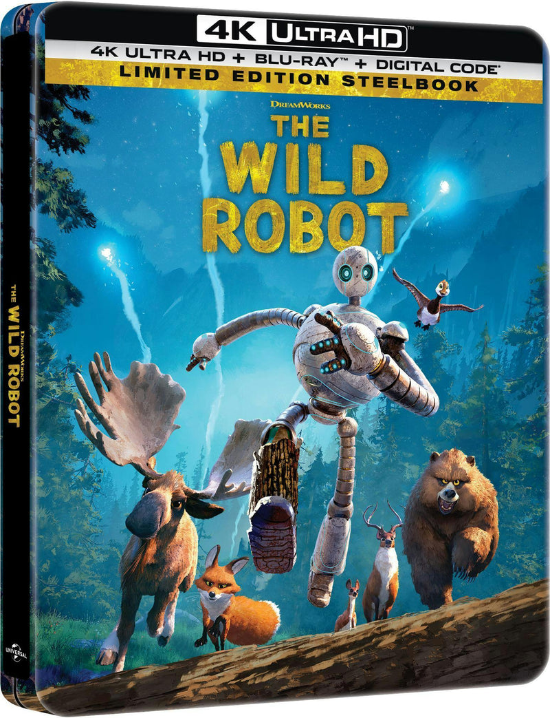 The Wild Robot (Limited Edition Steelbook 4K Ultra HD + Blu-ray + Digital) [UHD]