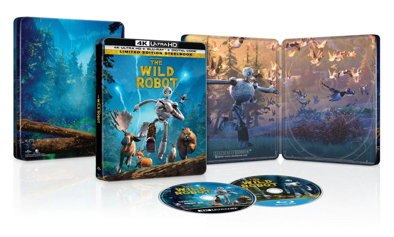 The Wild Robot (Limited Edition Steelbook 4K Ultra HD + Blu-ray + Digital) [UHD]