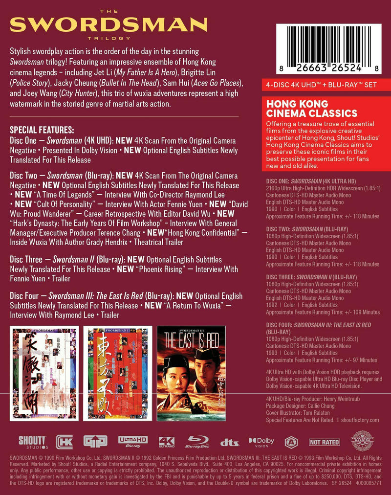 The Swordsman Trilogy (4K Ultra HD + Blu-ray) [UHD]