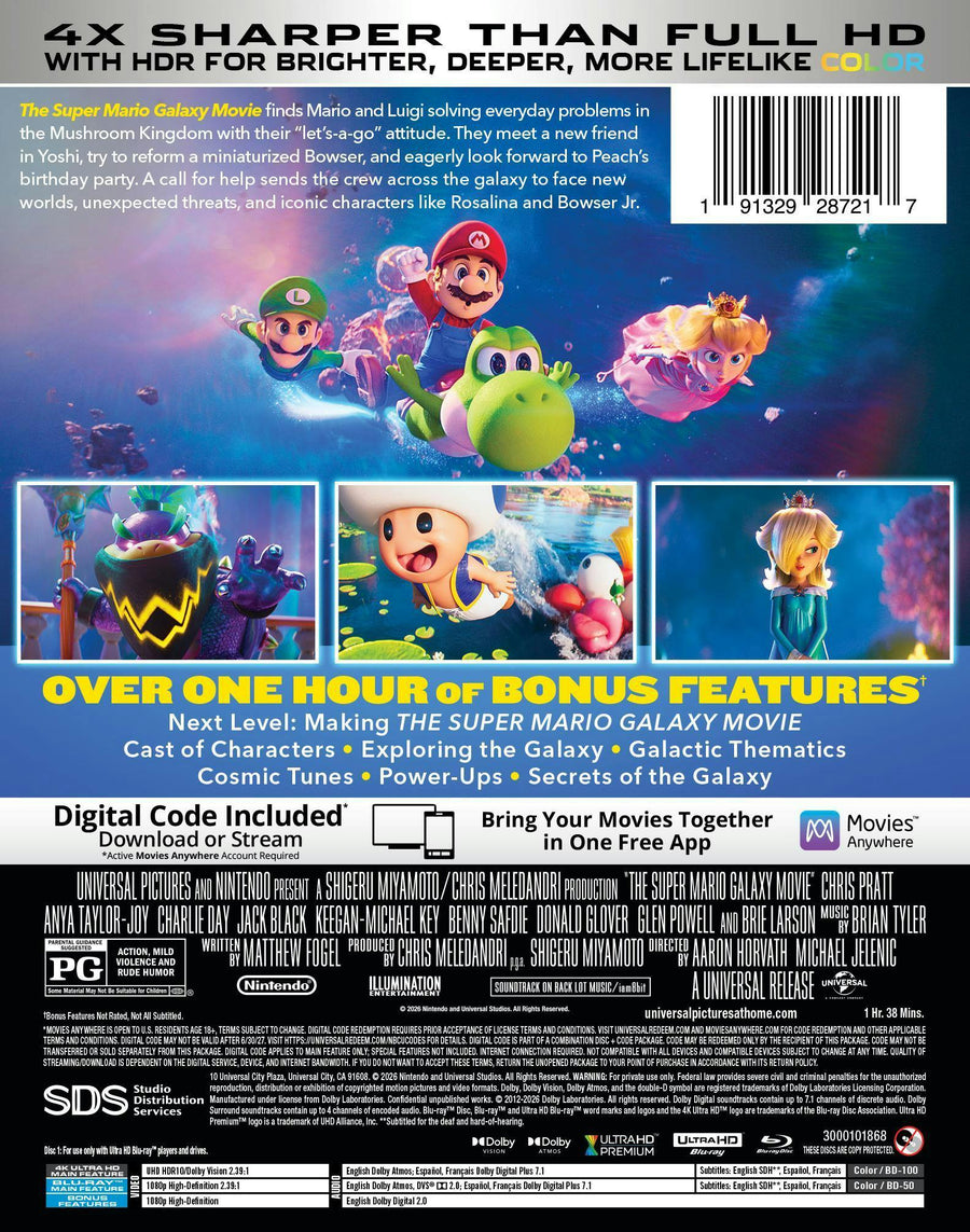The Super Mario Galaxy Movie (Limited Edition 4K Ultra HD Steelbook + Blu-ray + Digital) [UHD]