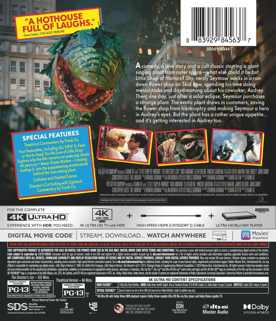 Little Shop of Horrors: Director's Cut & Theatrical (4K Ultra HD + Digital) [UHD]