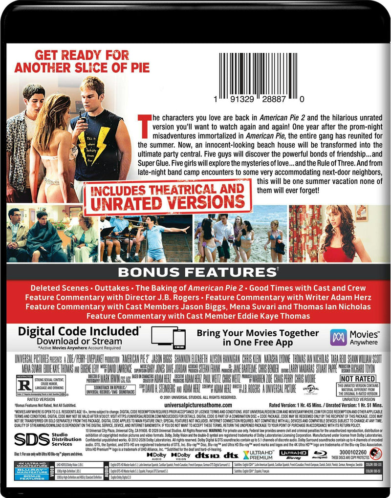 American Pie 2: 25th Anniversary Edition (4K Ultra HD + Blu-ray + Digital) [UHD]