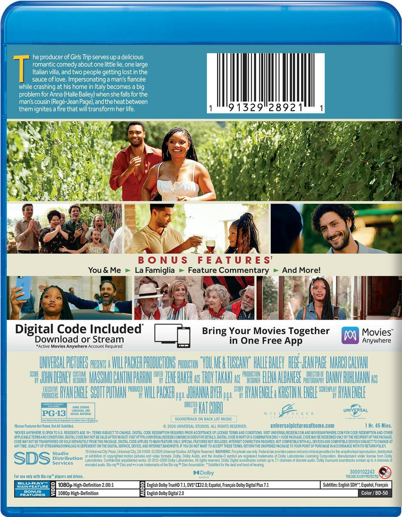 You, Me & Tuscany (Blu-ray + Digital) [Blu-ray]