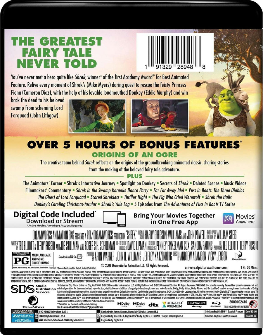 Shrek - 25th Anniversary Edition (4K Ultra HD + Blu-ray + Digital) [UHD]