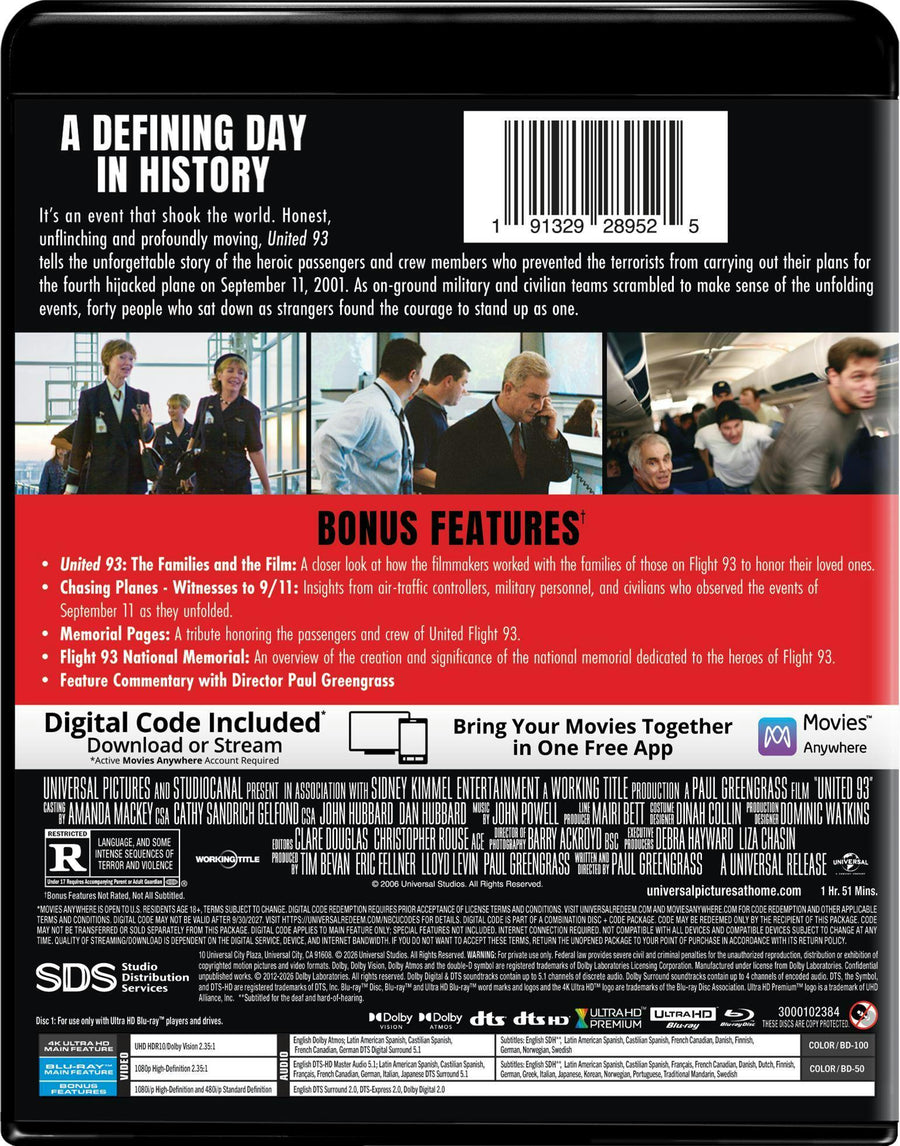 United 93 (4K Ultra HD + Blu-ray + Digital) [UHD]