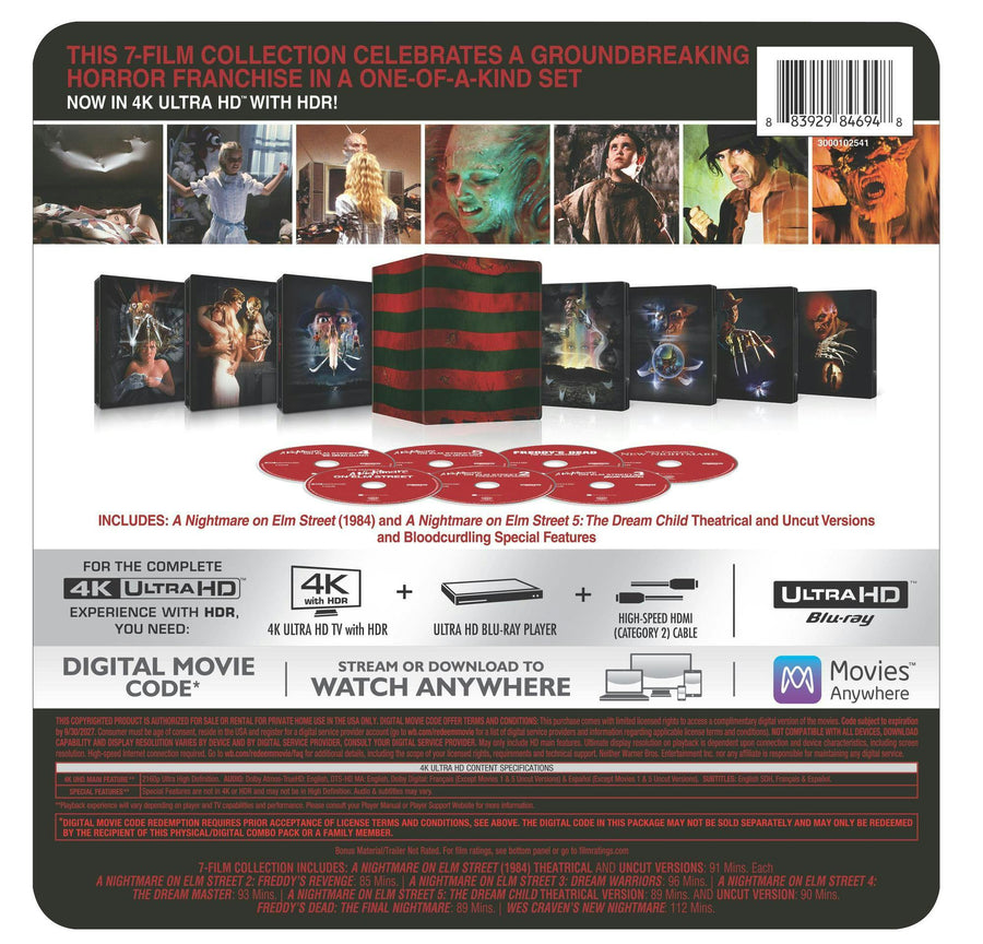 A Nightmare on Elm Street: 7 Film Collection (Limited Edition 4K Library Case + Digital) [UHD]