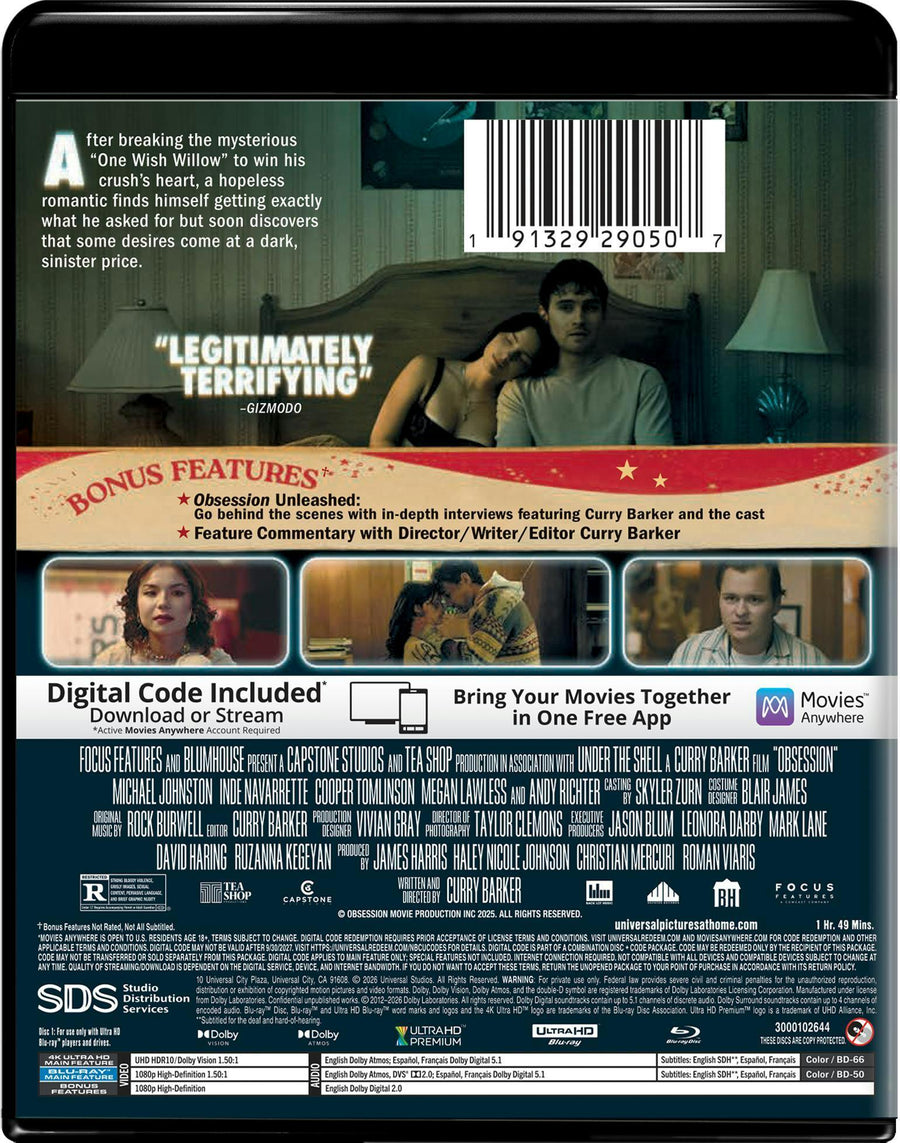 Obsession Collector's Edition (4K Ultra HD + Blu-ray + Digital) [UHD]