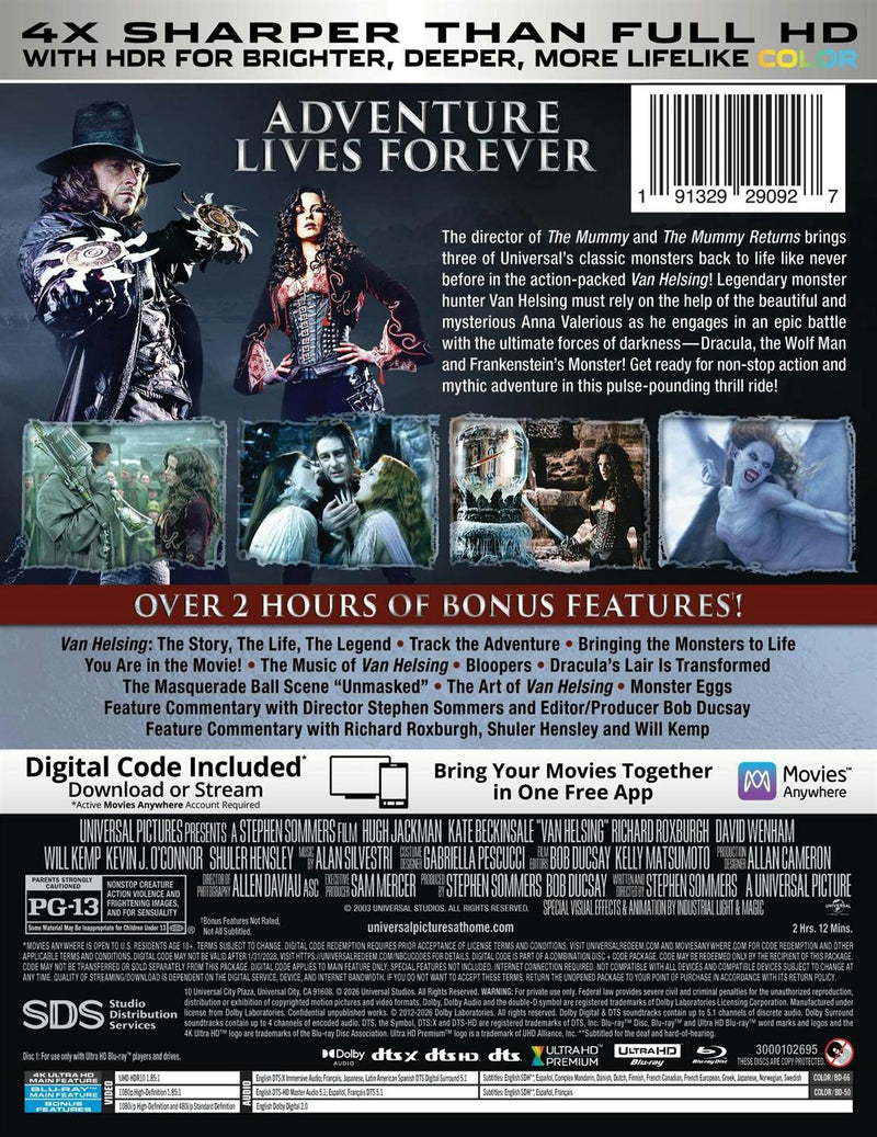 Van Helsing (Limited Edition 4K Ultra HD Steelbook + Blu-ray + Digital) [UHD]