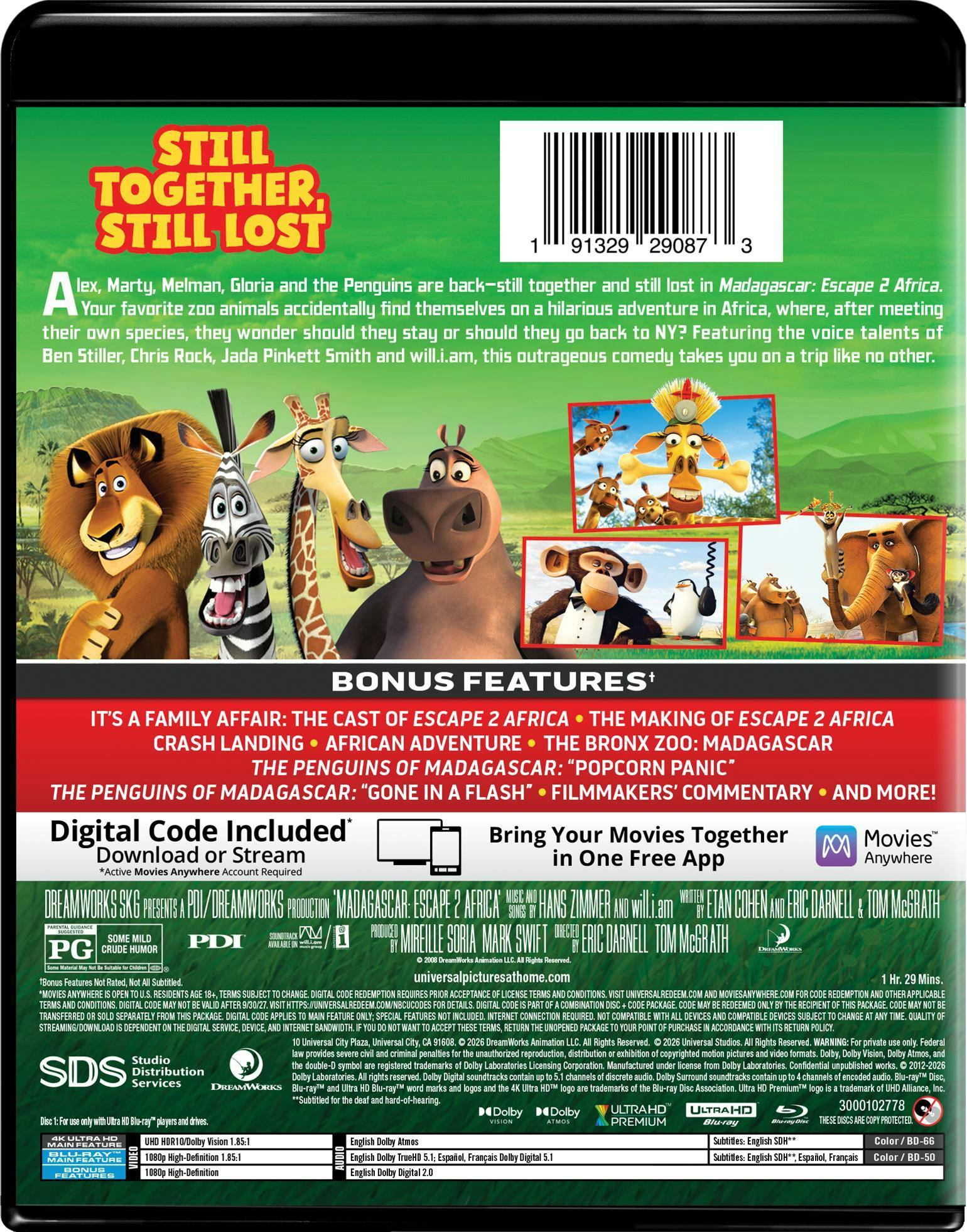 Madagascar: Escape 2 Africa (4K Ultra HD + Blu-ray + Digital) [UHD]