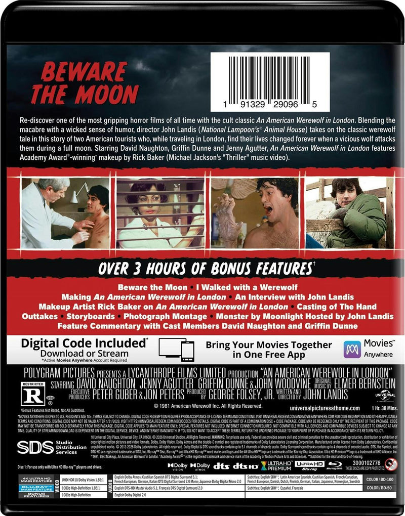 An American Werewolf in London 45th Anniversary Edition (4K Ultra HD + Blu-ray + Digital) [UHD]