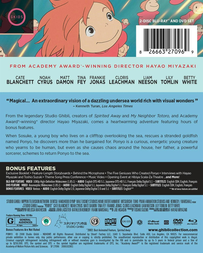 Ponyo - SteelBook (Limited Edition Blu-ray + DVD Steelbook) [Blu-ray]