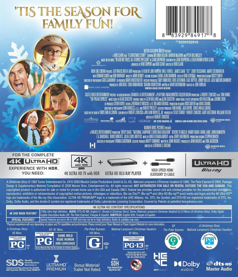 Essential Holiday Collection: 4-film Collection (4K Ultra HD) [UHD]