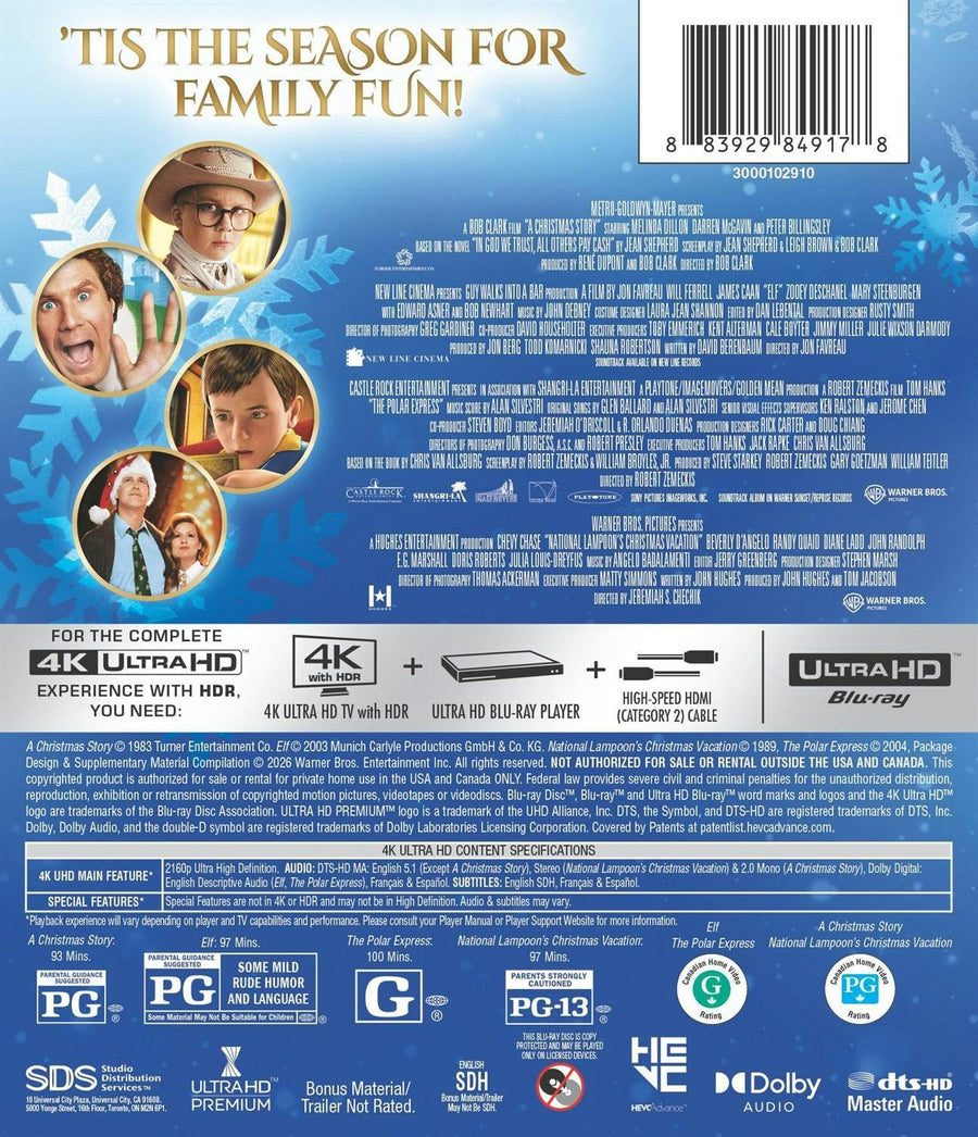 Essential Holiday Collection: 4-film Collection (4K Ultra HD) [UHD]