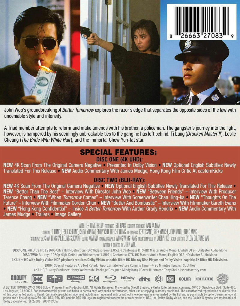 A Better Tomorrow (Limited Edition 4K Ultra HD Steelbook + Blu-ray) [UHD]