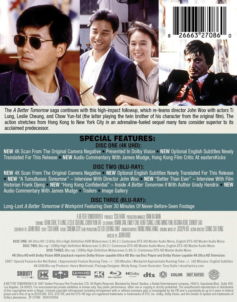 A Better Tomorrow II (Limited Edition 4K Ultra HD Steelbook + Blu-ray) [UHD]