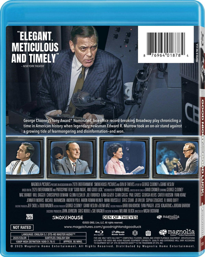 Good Night, And Good Luck: Live From Broadway [Blu-ray]