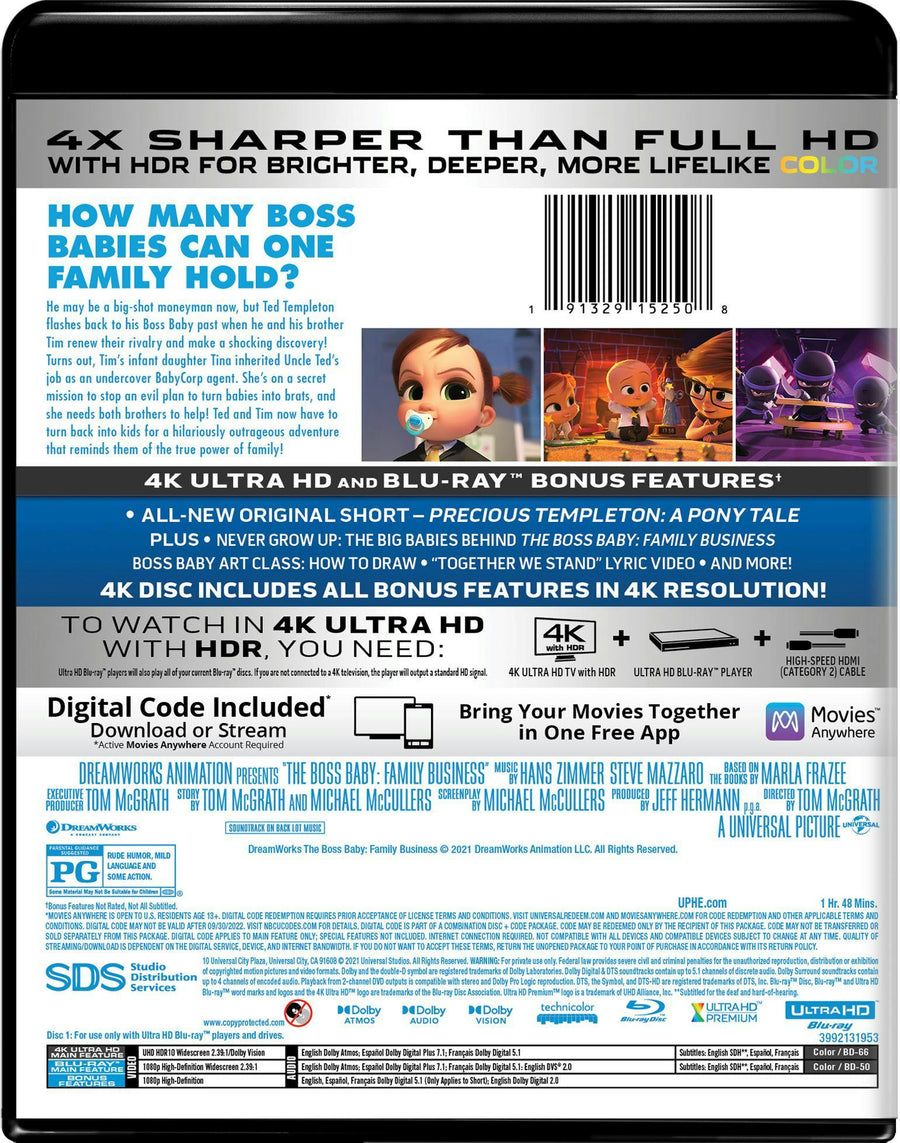 The Boss Baby: Family Business (4K Ultra HD + Blu-ray) [UHD]