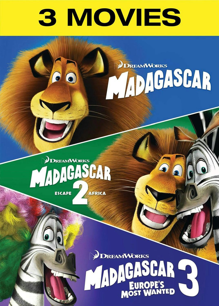 Madagascar 3-Movie Collection (Madagascar / Madagascar: Escape 2 Africa / Madagascar 3: Europe's Most Wanted) [DVD]