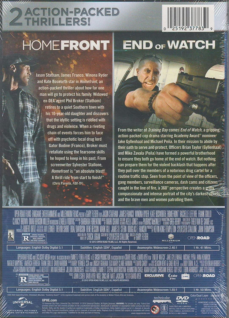 Homefront / End of Watch Double Feature [DVD]