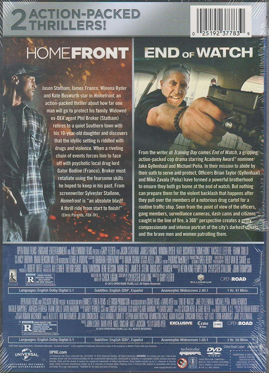 Homefront / End of Watch Double Feature [DVD]