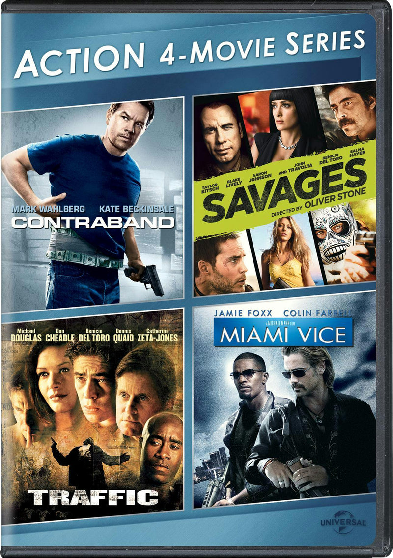 4-Movie Action Collection (Contraband / Savages / Traffic / Miami Vice) [DVD]