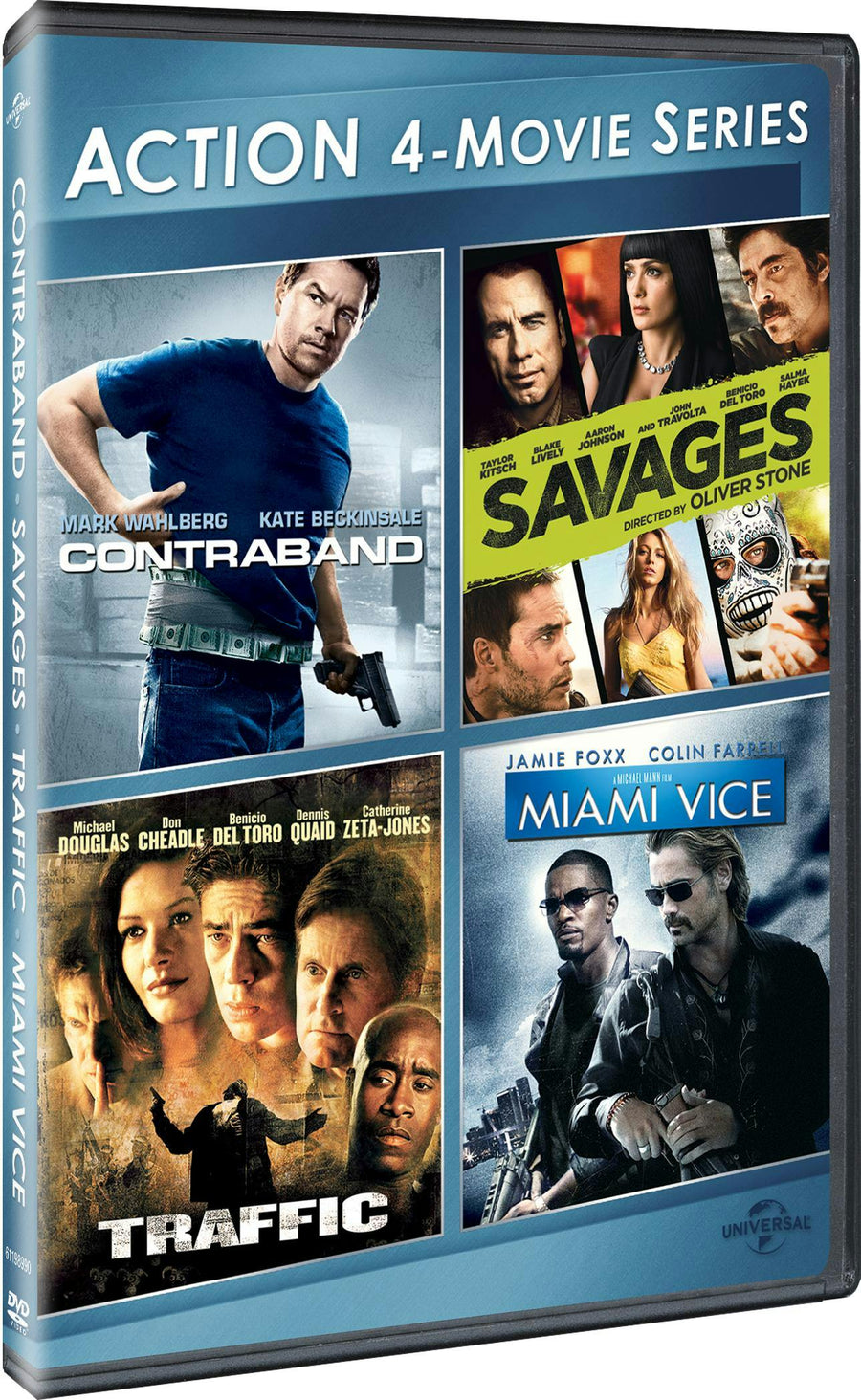 4-Movie Action Collection (Contraband / Savages / Traffic / Miami Vice) [DVD]