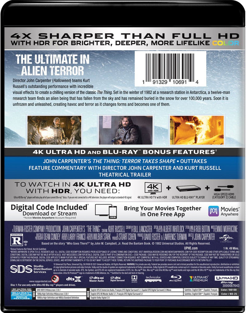 The Thing (4K Ultra HD + Blu-ray) [UHD]