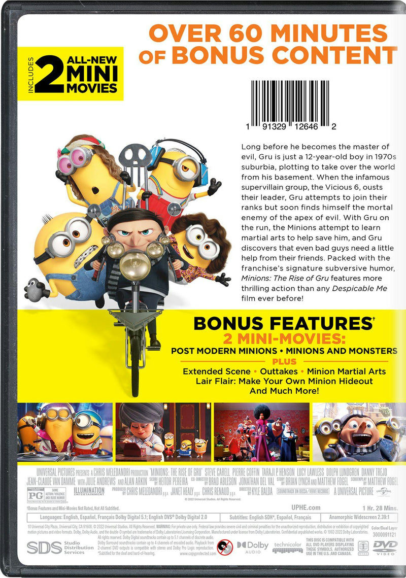 Minions: The Rise of Gru [DVD]