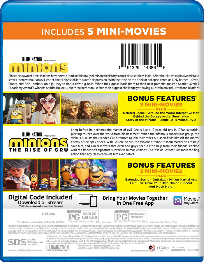 Minions: 2-movie Collection (Blu-ray Double Feature) [Blu-ray]