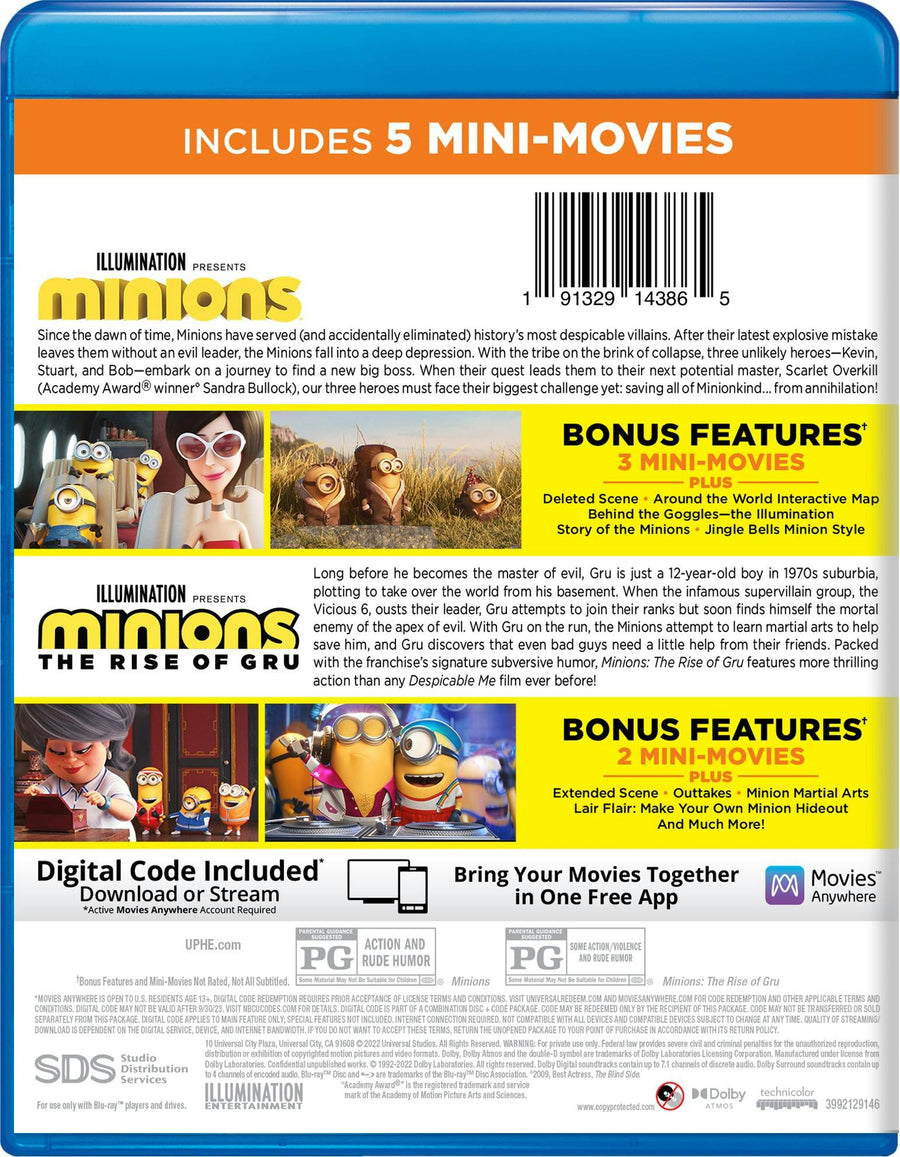 Minions: 2-movie Collection (Blu-ray Double Feature) [Blu-ray]