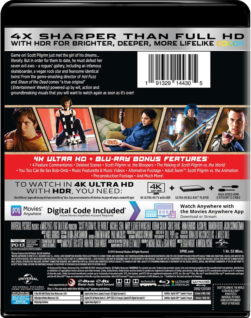 Scott Pilgrim Vs. The World (4K Ultra HD + Blu-ray) [UHD]
