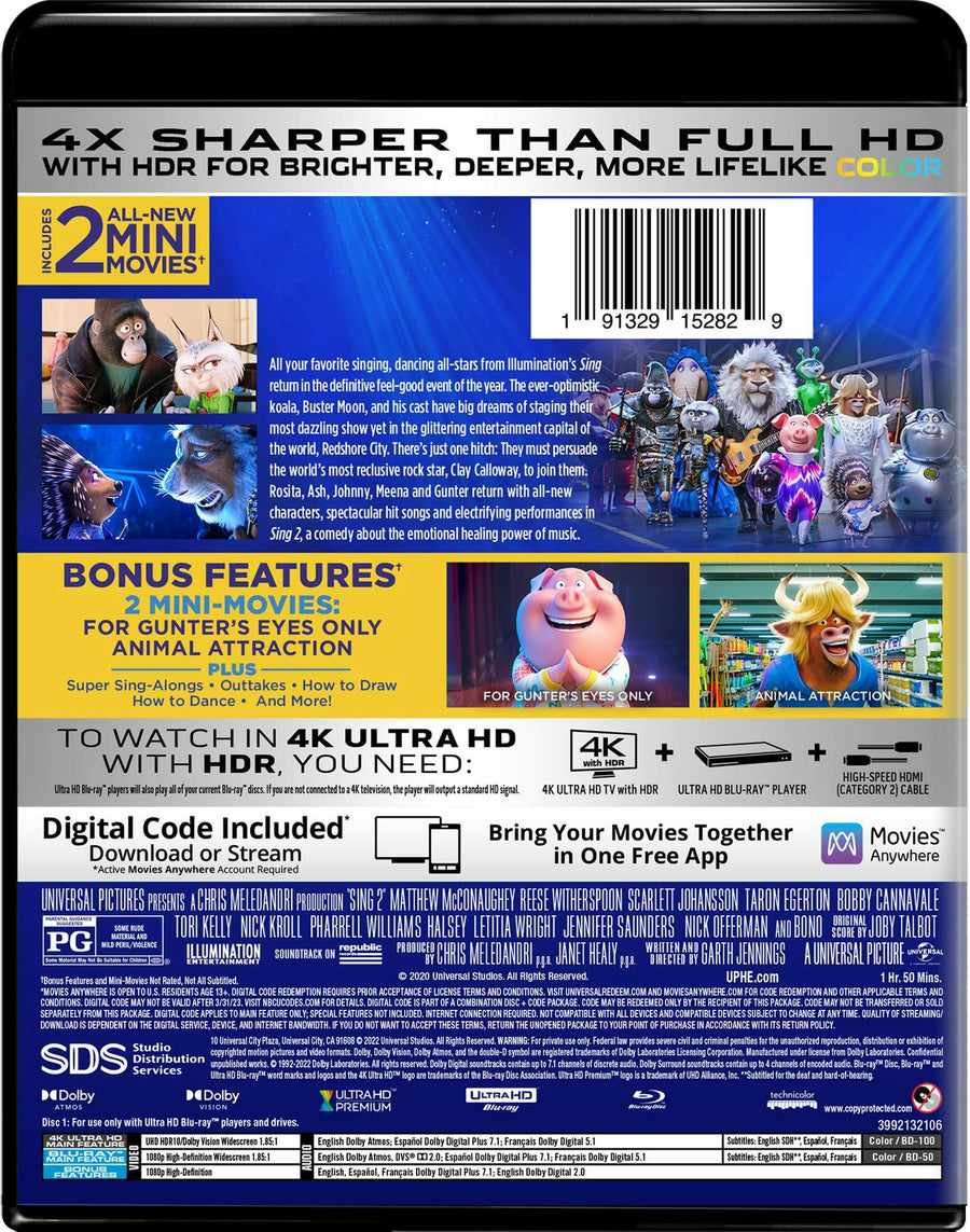 Sing 2 (4K Ultra HD + Blu-ray) [UHD]