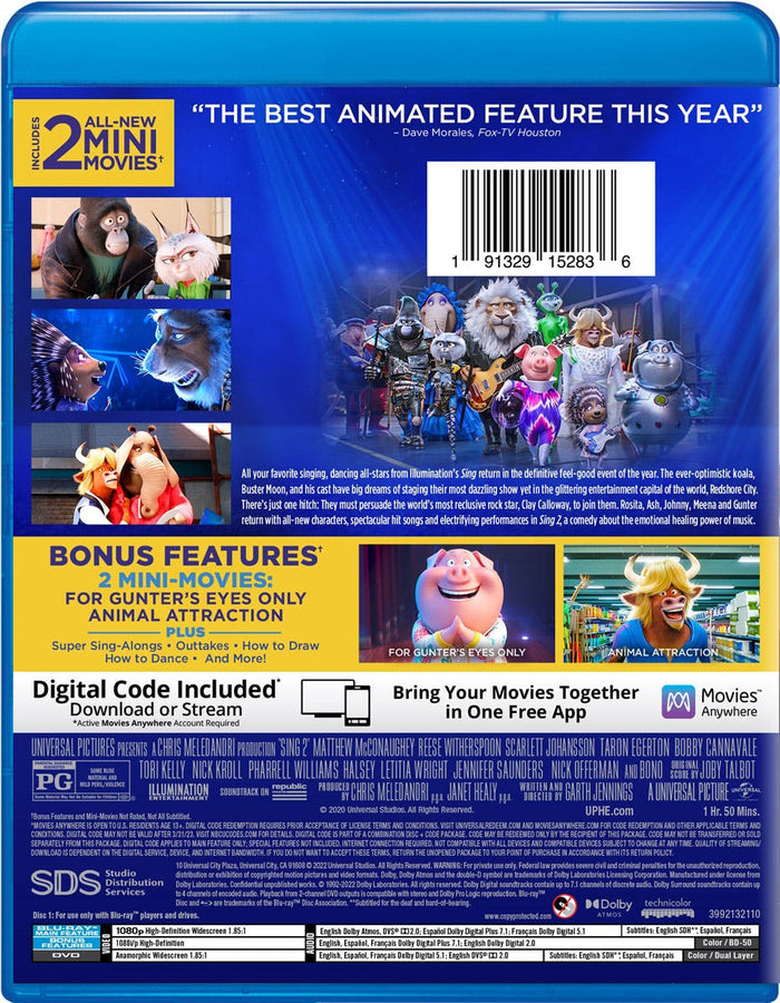 Sing 2 (with DVD) [Blu-ray]