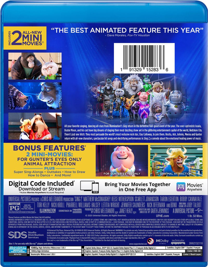 Sing 2 (with DVD) [Blu-ray]