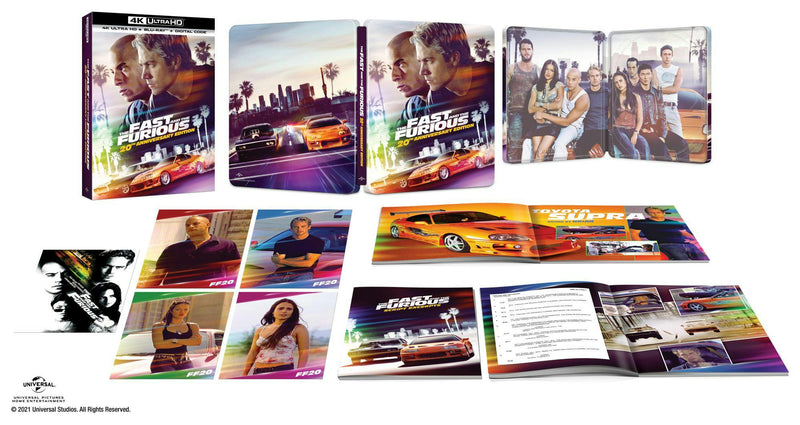 The Fast and the Furious - 20th Anniversary Limited Edition Steelbook (4K UHD + Blu-ray) [UHD]