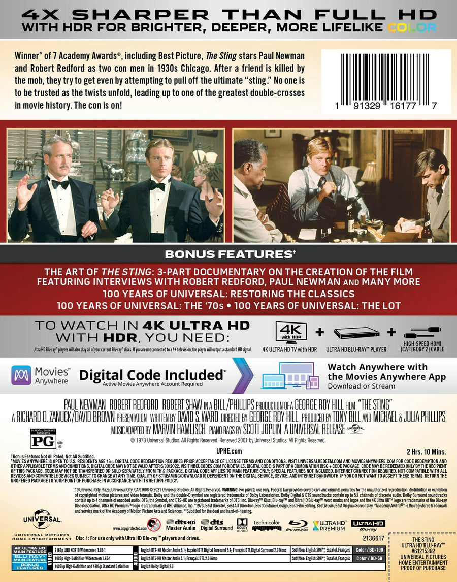 The Sting (Limited Edition 4K Ultra HD Steelbook + Blu-ray) [UHD]