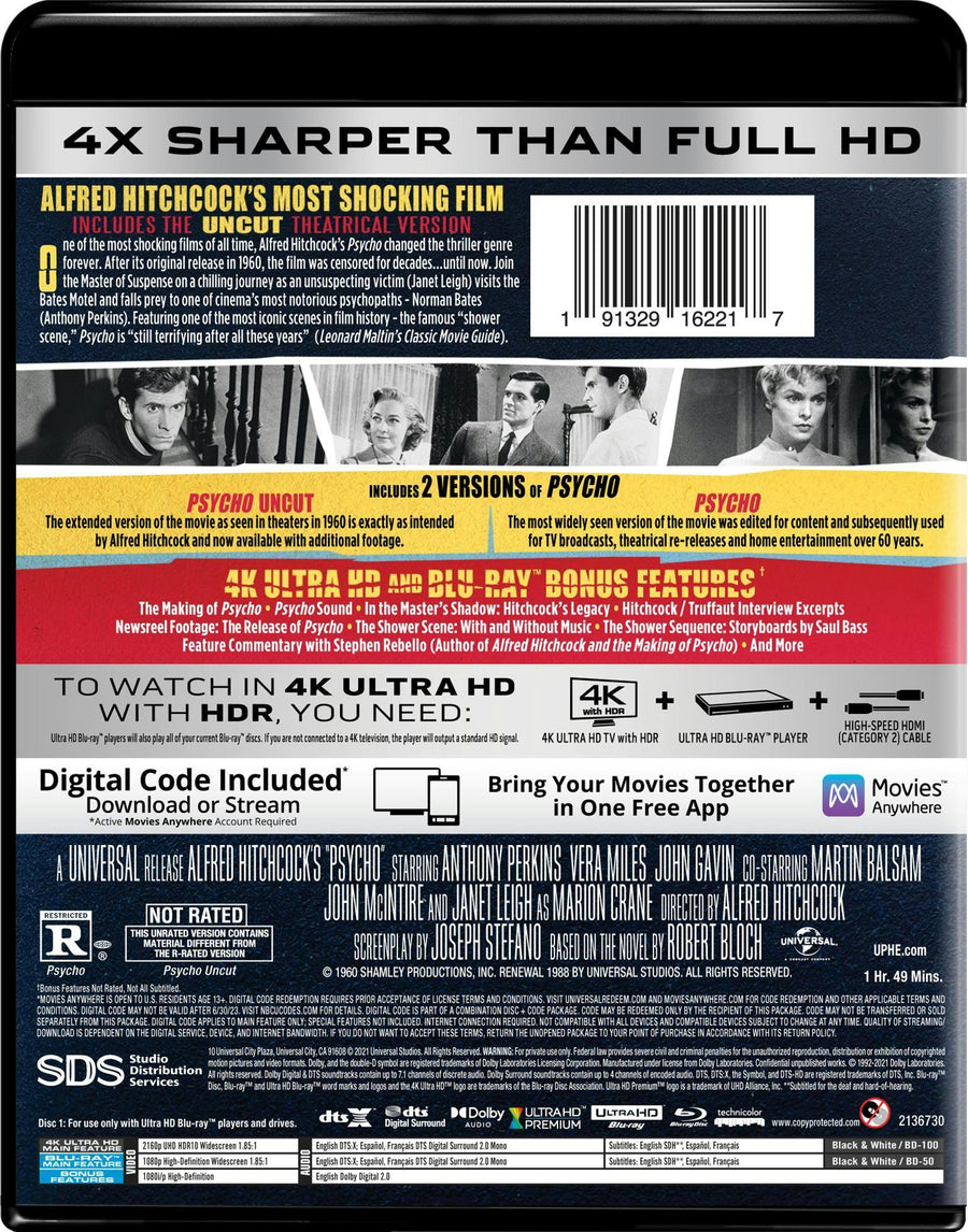 Psycho (4K Ultra HD + Blu-ray) [UHD]