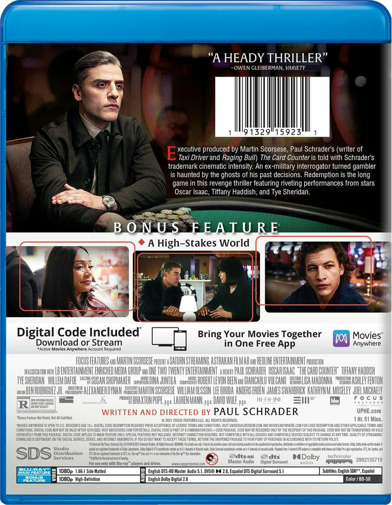 The Card Counter (Blu-ray + Digital Copy) [Blu-ray]