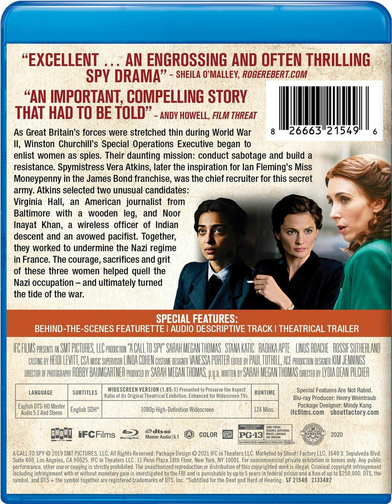 A Call To Spy [Blu-ray]