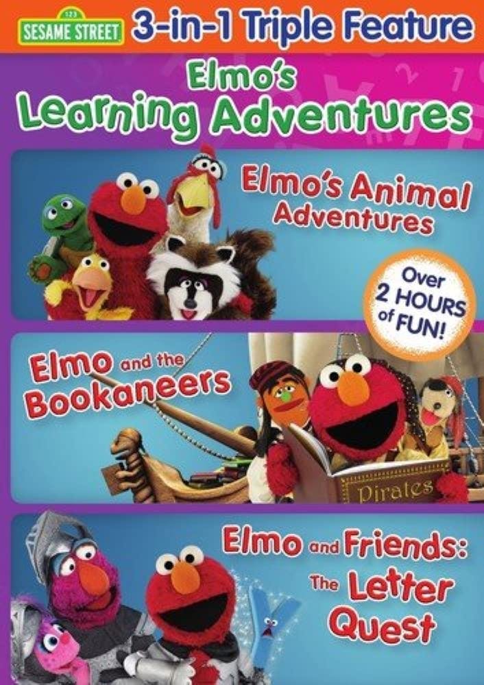 Sesame Street: Elmo's Learning Adventures (Elmo's Animal Adventures/Elmo and the Bookaneers/The Letter Quest) [DVD]