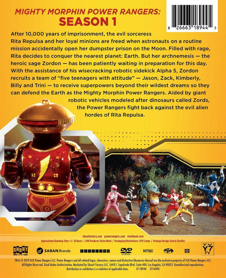 Mighty Morphin Power Rangers: Season One [Limited Edition Steelbook] [DVD]