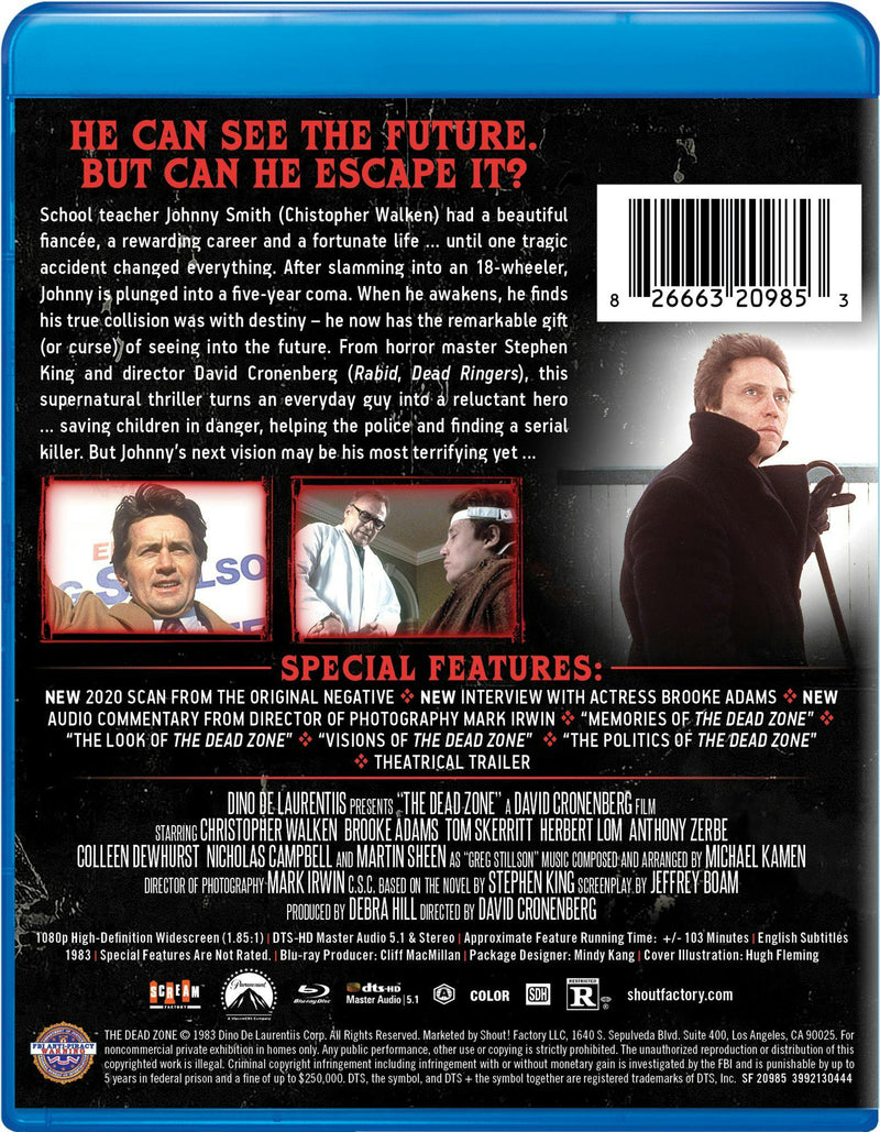 The Dead Zone - Collector's Edition [Blu-ray]
