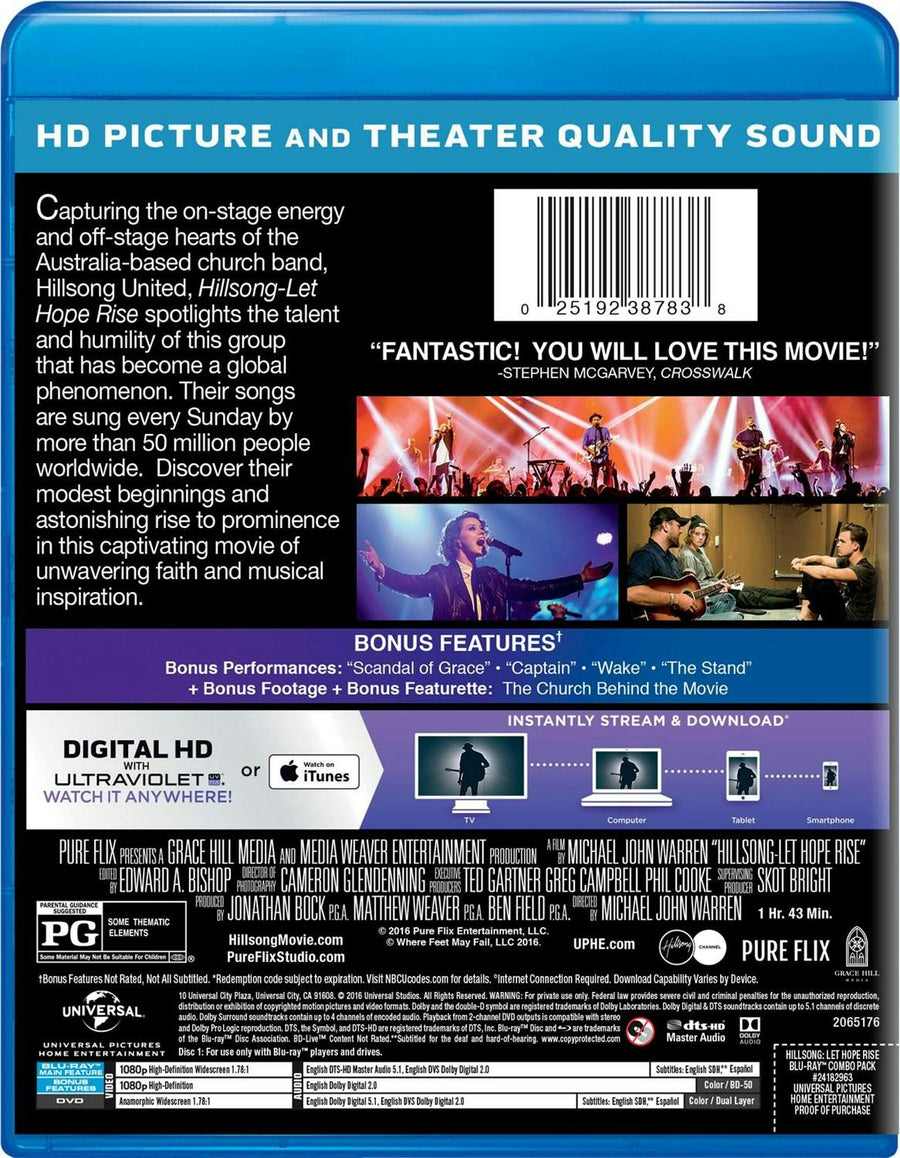 Hillsong: Let Hope Rise (DVD + Digital) [Blu-ray]