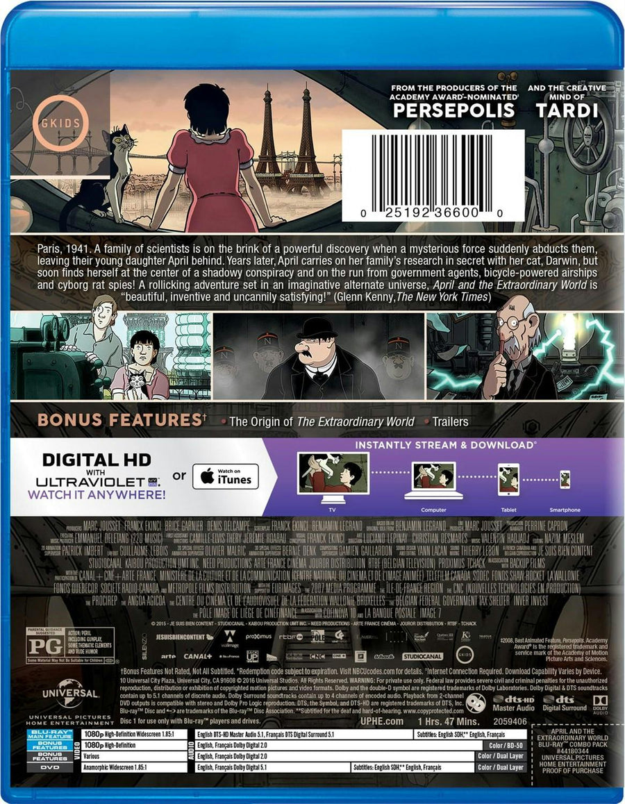 April and the Extraordinary World (DVD + Digital) [Blu-ray]